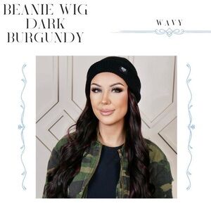 Chelsey Smith Cosmetics Beanie Wig Dark Burgundy ( original)